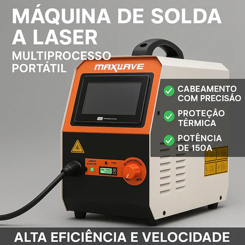 Máquina de Solda e Corte a Laser Portátil Multiprocesso (+ BRINDES)