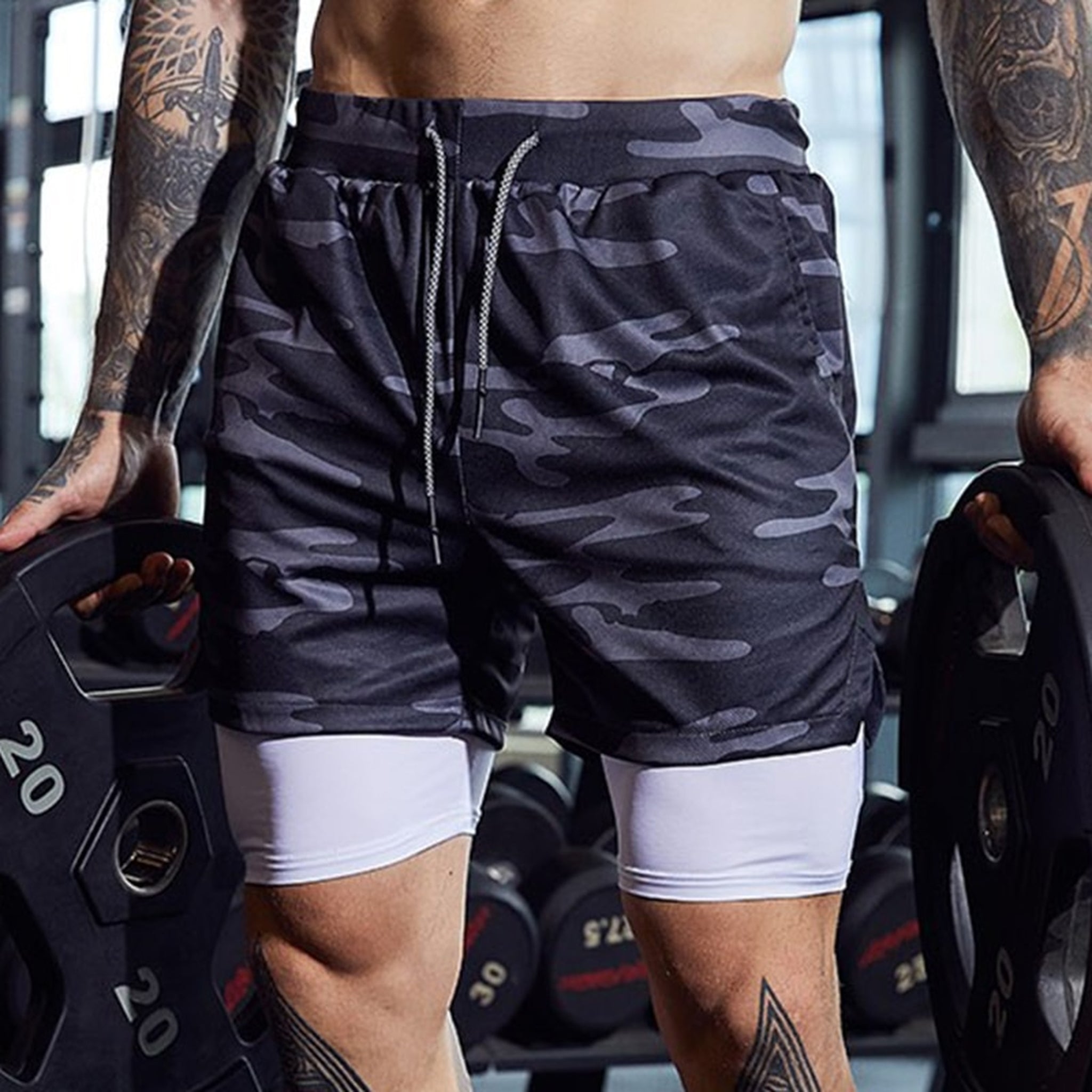Compre 1 e Leve 2º com 50% OFF | Shorts Dryfit Clean | 2 em 1 | Secagem Rápida