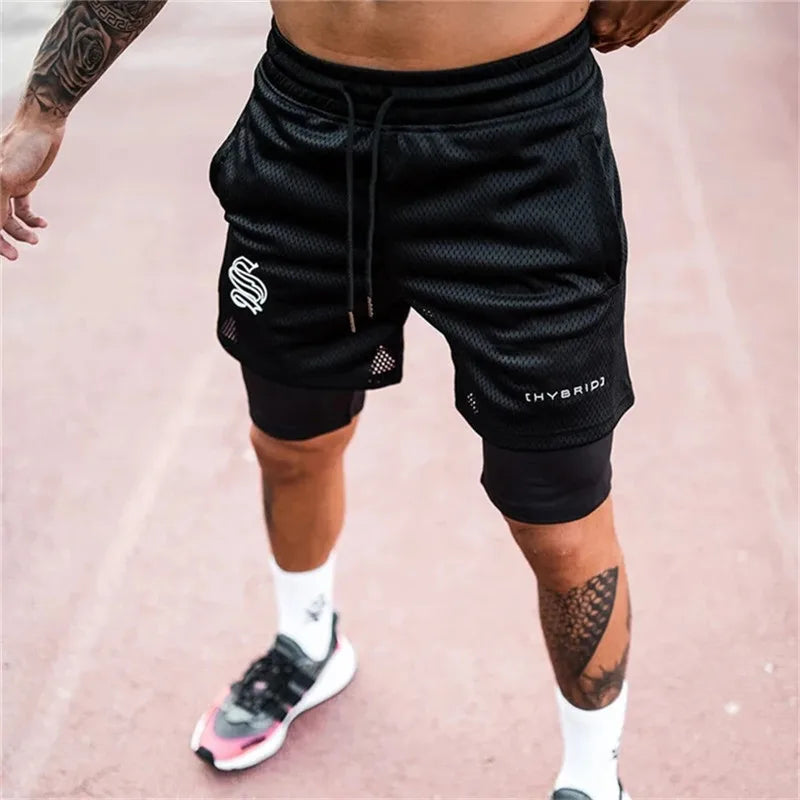 Compre 1 e Leve 2º com 50% OFF - Shorts Dryfit Hybrid | 2 em 1 | Secagem Rápida | Respirável