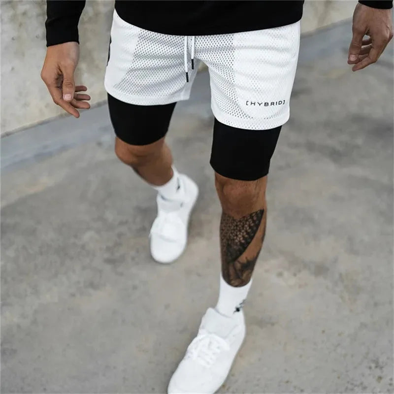 Compre 1 e Leve 2º com 50% OFF - Shorts Dryfit Hybrid | 2 em 1 | Secagem Rápida | Respirável