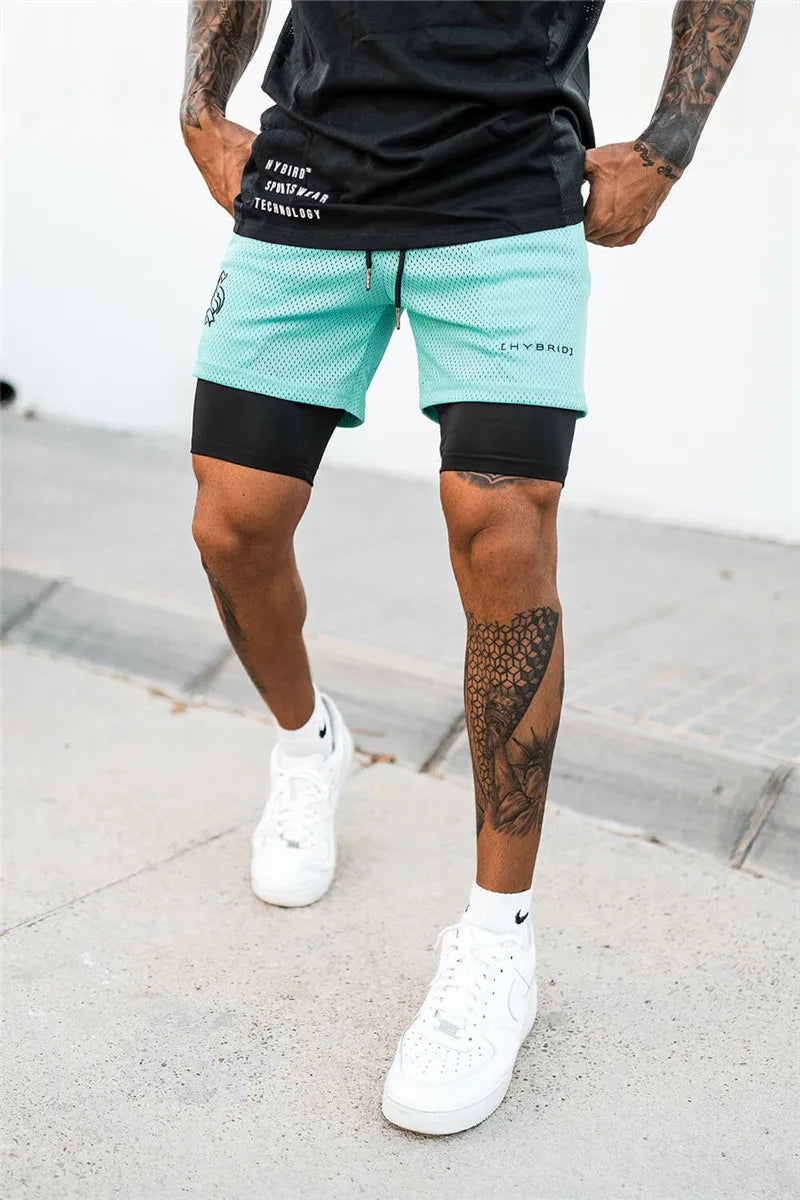 Compre 1 e Leve 2º com 50% OFF - Shorts Dryfit Hybrid | 2 em 1 | Secagem Rápida | Respirável