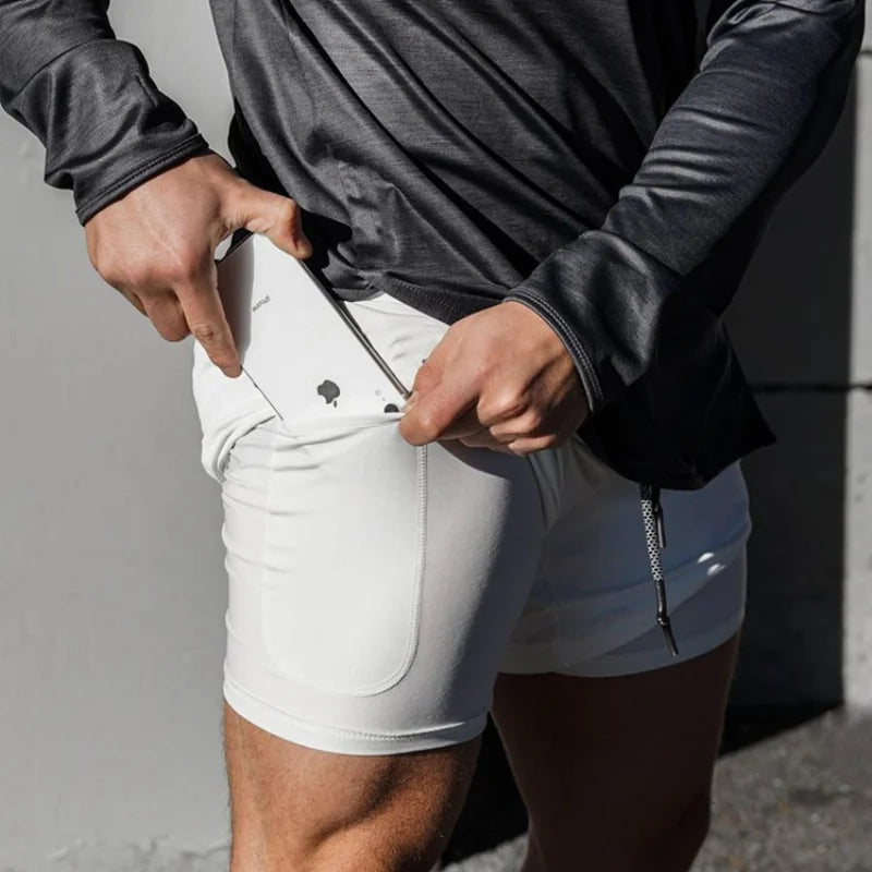 Compre 1 e Leve 2º com 50% OFF | Shorts Dryfit Clean | 2 em 1 | Secagem Rápida