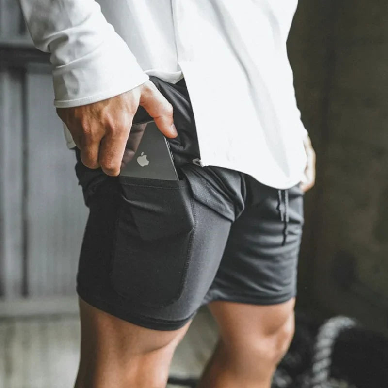 Compre 1 e Leve 2º com 50% OFF | Shorts Dryfit Clean | 2 em 1 | Secagem Rápida