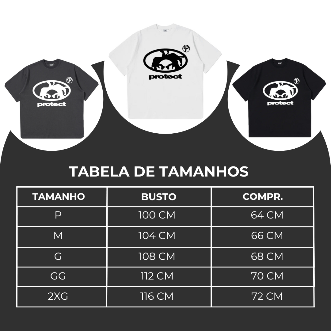 Camiseta Oversized Protect 100% Algodão
