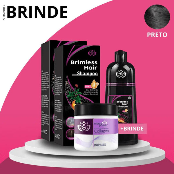 Shampoo Brimless Natural 3 em 1 - Dura até 6 meses (Compre 1 Leve 2)
